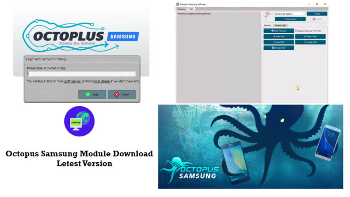 without box / dongle / string open tool this error then after open octopus samsung tool interface show options by gsmfile website and brand logo