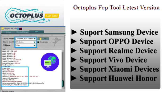 octoplus frp tool letest version Support samsung, oppo, realme, vivo, xiaomi, huawei, honor